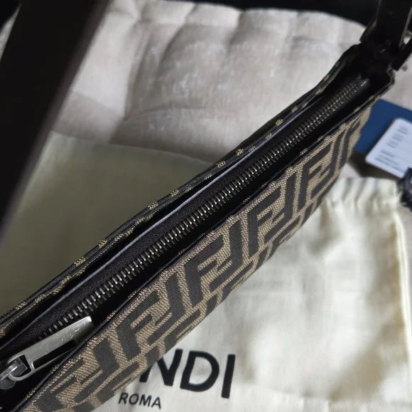 Fendi Zucca FF Pochette Shoulder Bag - Picture 6 of 16